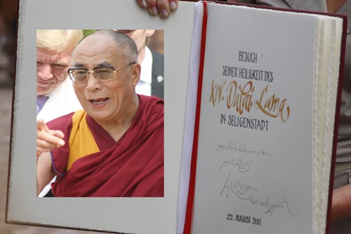 Deko Besuch Dalailama Seligenstadt